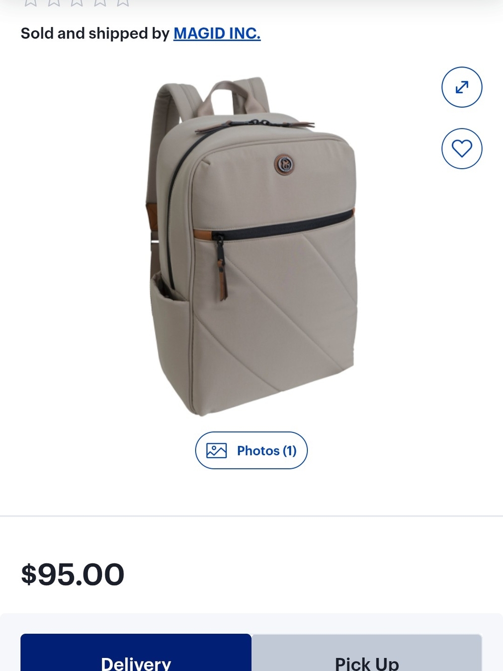 Joan & David Men's Backpack with Front Zip Pocket And Luggage Strap